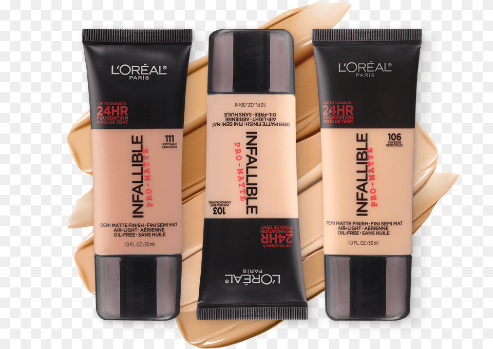 Infallible Pro Matte 24hr Foundation L39oreal Infallible Pro Matte Foundation 110 Creme, Bottle, Lotion, Cosmetics, Perfume Png