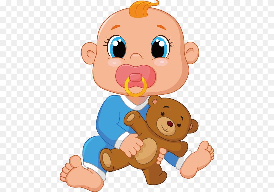 Infant Cartoon Pacifier Illustration Transprent Infant Cartoon, Animal, Bear, Mammal, Wildlife Free Transparent Png