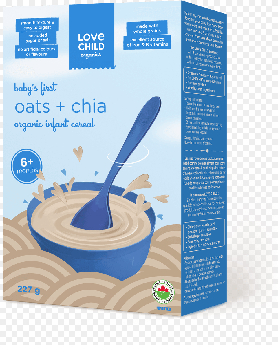 Infant Cereals U2022 Love Child Organics Love Child Organics Cereal, Advertisement, Cutlery, Spoon, Bowl Free Transparent Png