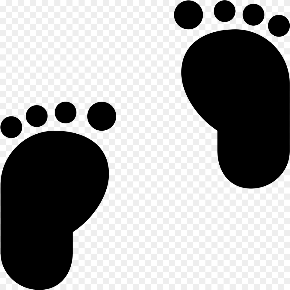 Infant Clipart Baby Footprint Baby Footprints Icon, Gray Png Image
