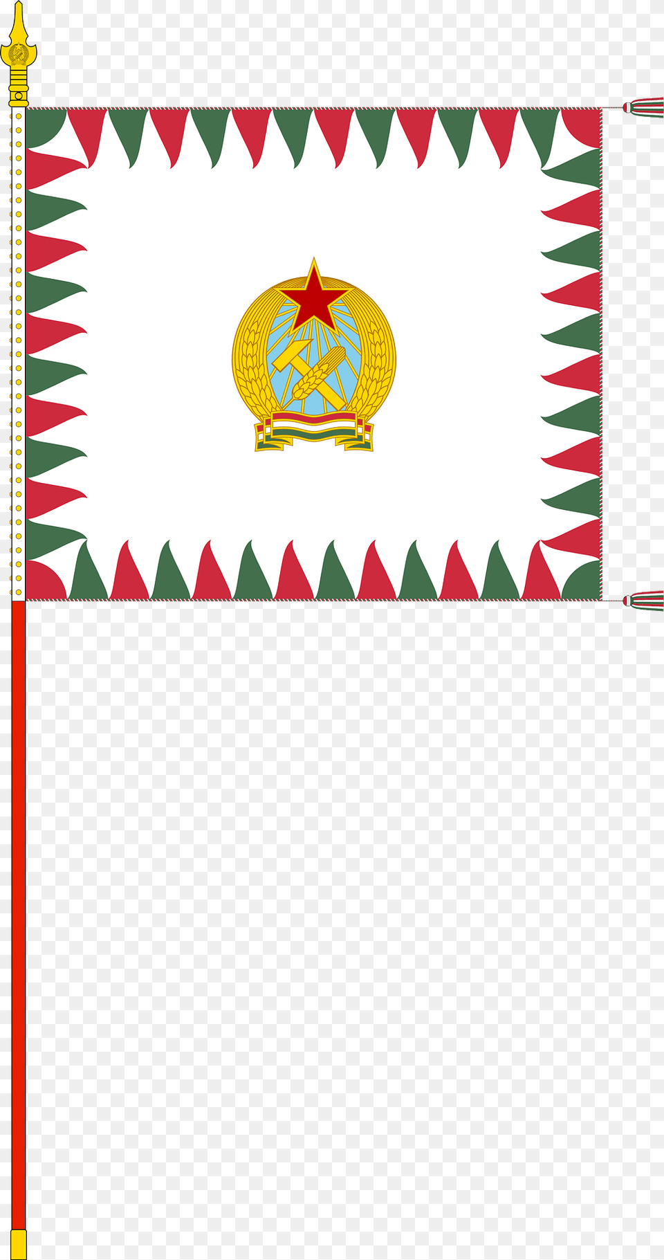 Infantry Colour Of The Hungarian Defence Forces 1949 1950 With Staff Clipart Free Png