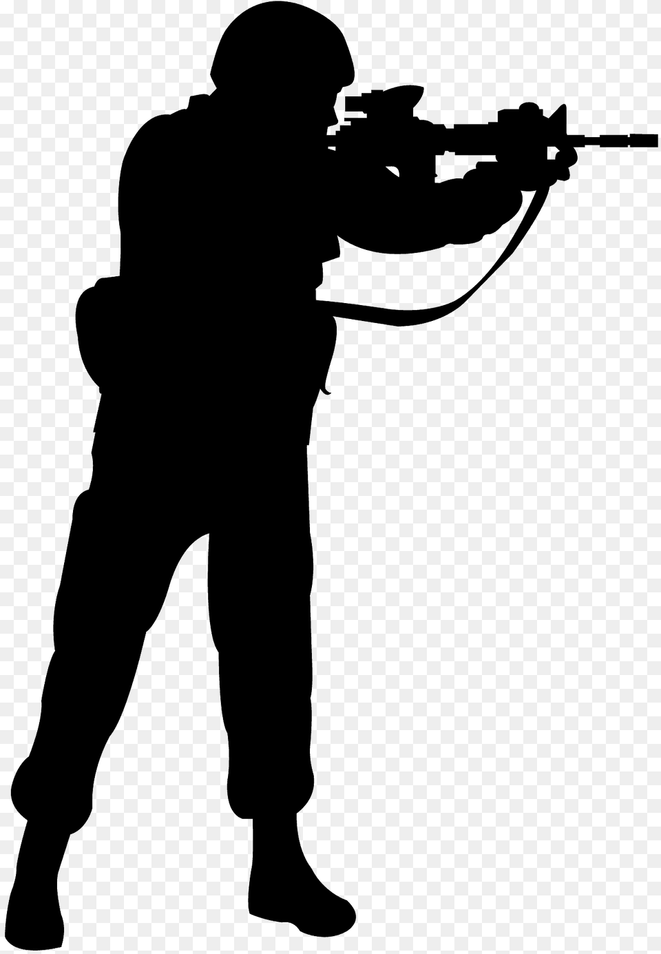 Infantry Silhouette, Weapon, Firearm, Gun, Rifle Png