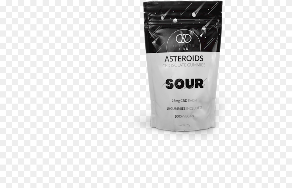 Infinite Cbd Sour Asteroid Cbd Isolate Gummies Paper Bag, Bottle Png Image