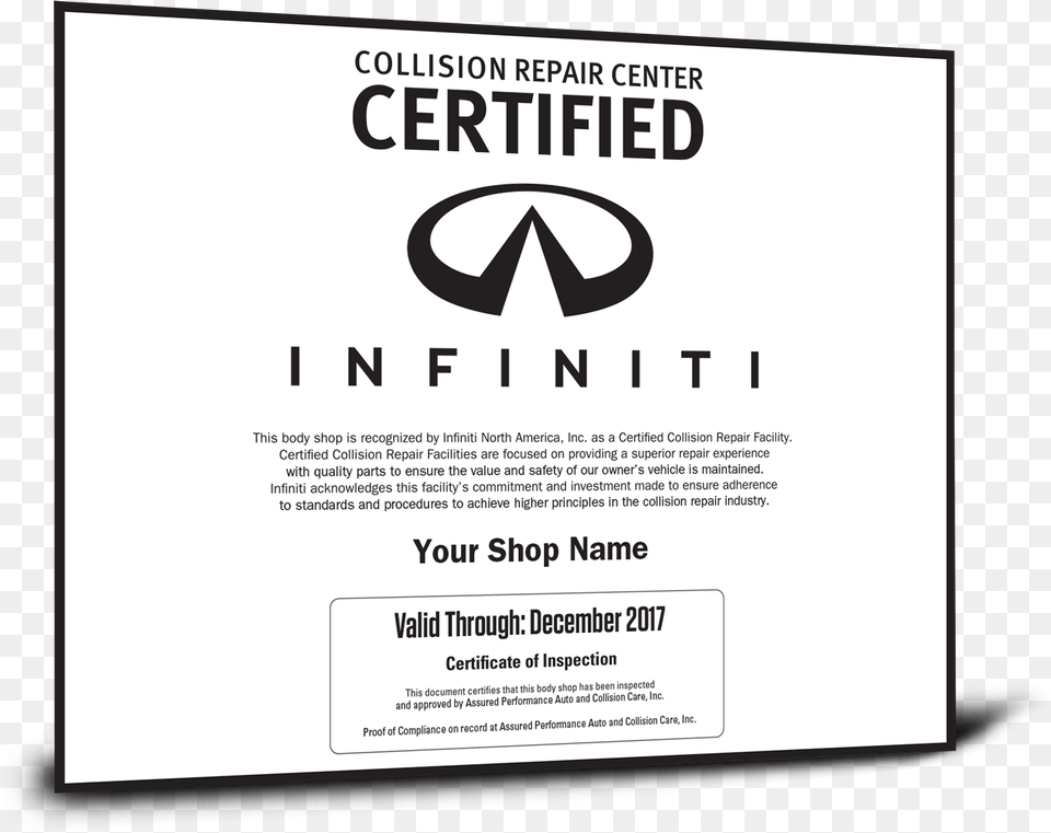 Infiniti Certified Collision Repair Network Infiniti, Advertisement, Poster, White Board Png