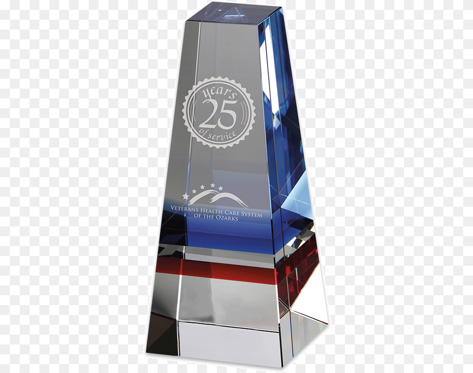 Infinity Crystal Award With Sample Etching Trophy Free Png Download