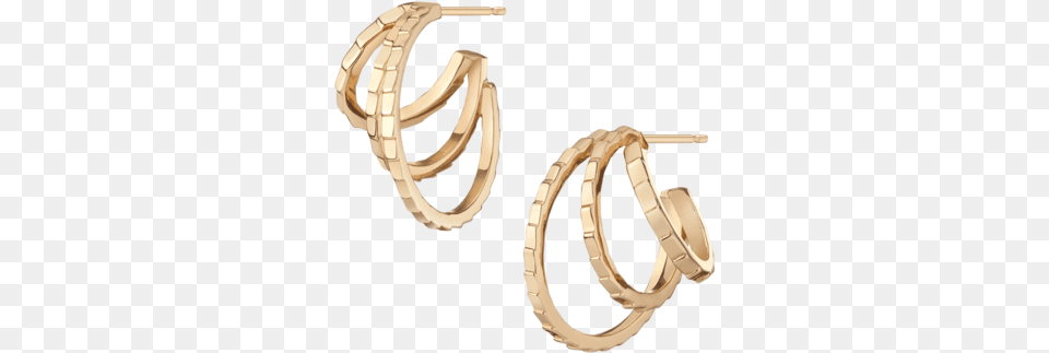 Infinity Deco Triple Gold Hoop Earrings Earrings, Accessories, Earring, Jewelry, Diamond Png Image