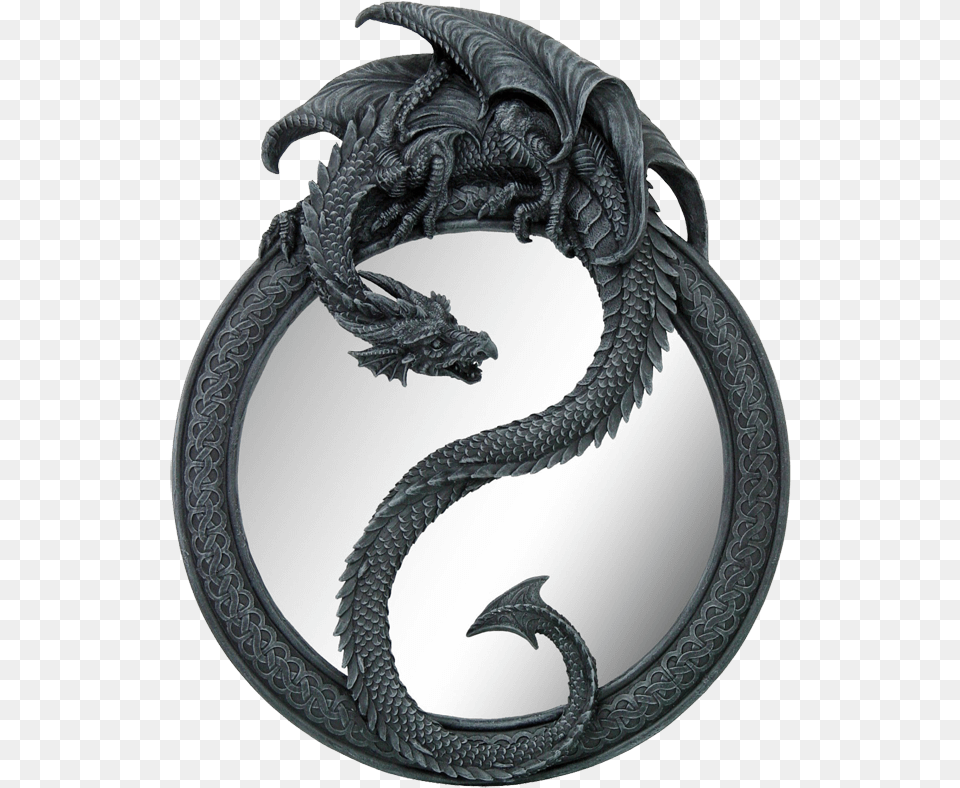 Infinity Dragon Mirror Yin Yang Symbol With Dragons, Animal, Bird Free Png Download