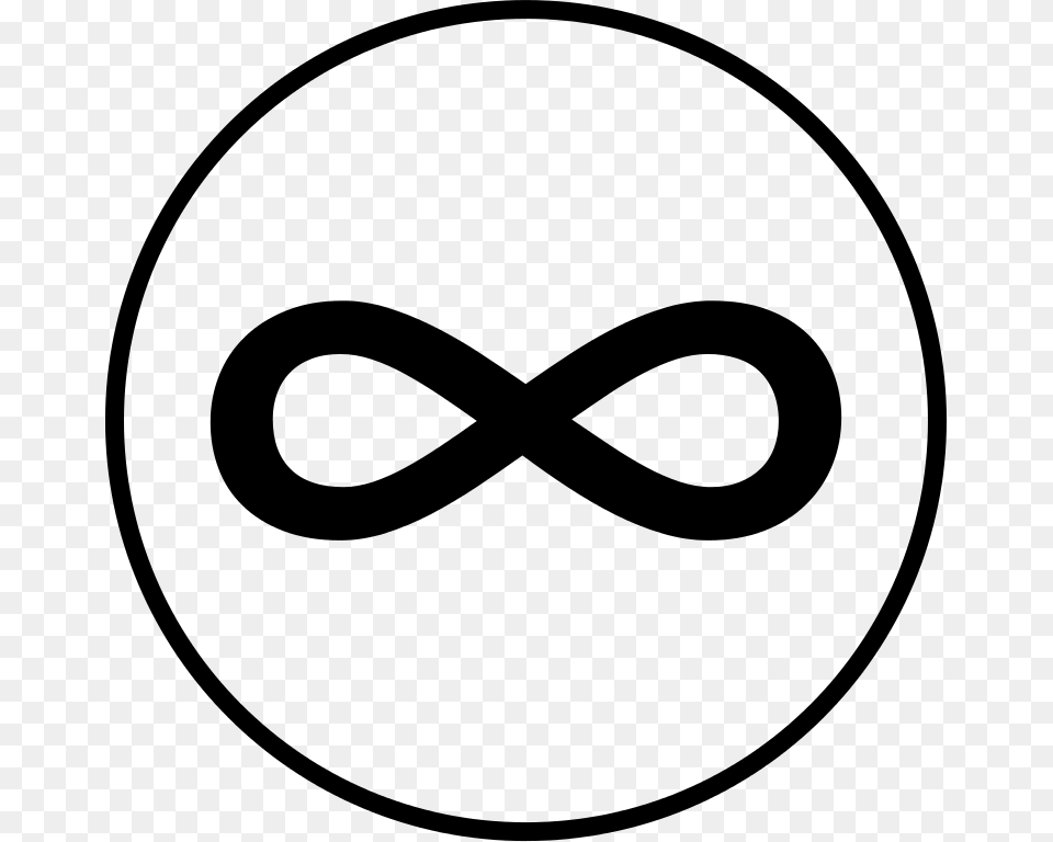 Infinity In Circle, Gray Free Transparent Png