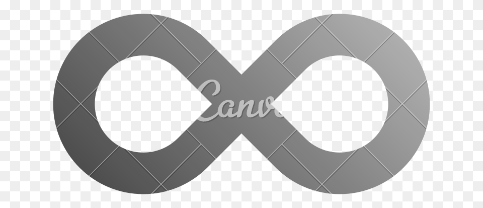 Infinity Symbol Gray, Text Free Png