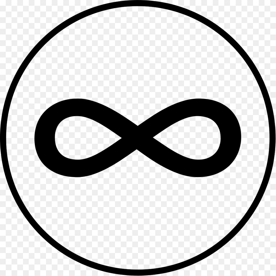 Infinity Symbol In Circle Transparent Image, Gray Free Png Download