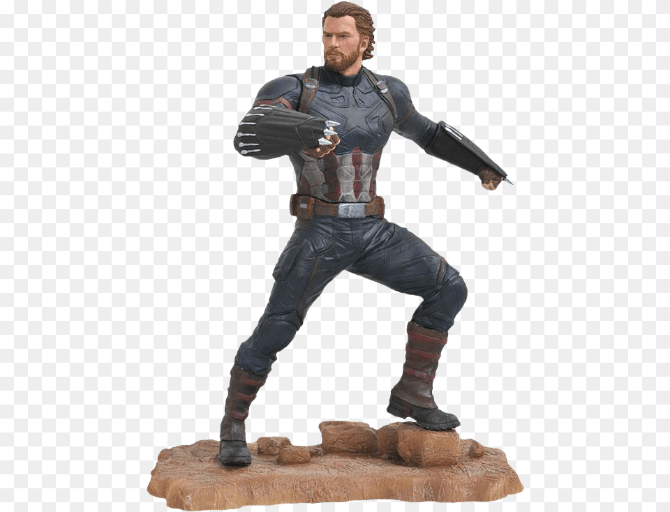 Infinity War Marvel Statues Captain America, Adult, Male, Man, Person Png