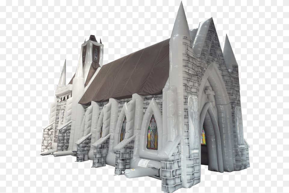 Inflatable Church Inflatable Church Tunnel, Architecture, Building, Outdoors, Tower Free Png
