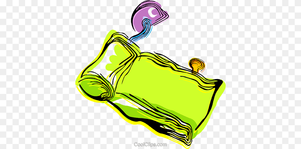 Inflatable Mattress Royalty Vector Clip Art Illustration, Bag, Accessories, Handbag, Person Free Png