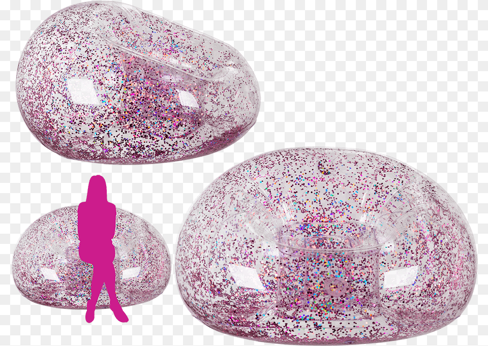 Inflatable Sofa With Rose Gold Holographic Glitter, Accessories, Crystal, Gemstone, Jewelry Free Png Download
