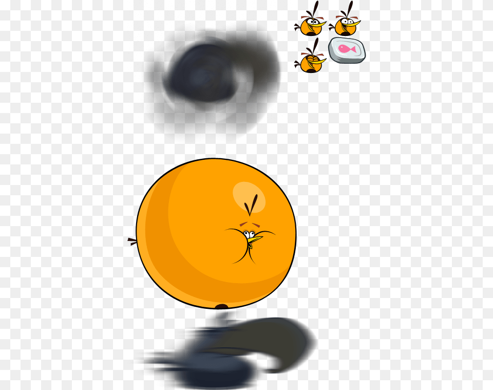 Inflated Orange Bird Sprite All Angry Birds Sprites, Animal, Penguin, Outdoors, Night Free Transparent Png