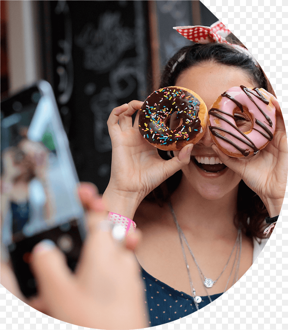 Influencer Donut Stupidity, Woman, Hand, Finger, Female Free Png