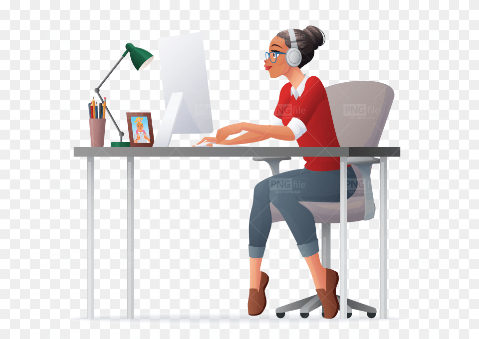 Infografia De La Productividad, Furniture, Table, Desk, Sitting Png Image