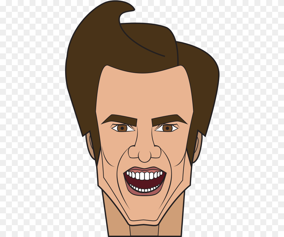 Infographic About Jim Carrey Characters In Movies Cartoon, Head, Teeth, Body Part, Person Png