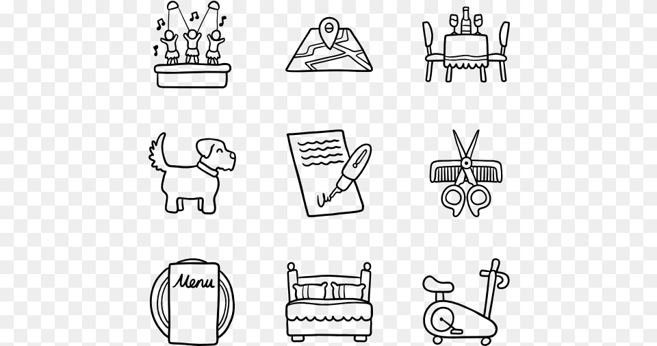 Infographic Black And White Icons, Gray Png Image