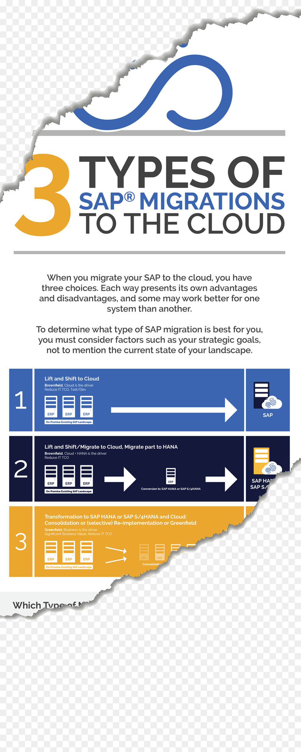 Infographic Form 3 Types Of Sap Migrations To The Cloud Poster, Advertisement Png Image