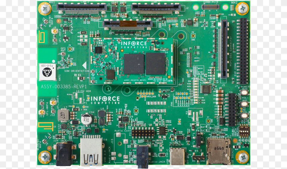 Inforce 6502 Som Based Reference Design Electronic Component, Electronics, Hardware, Printed Circuit Board, Scoreboard Png Image