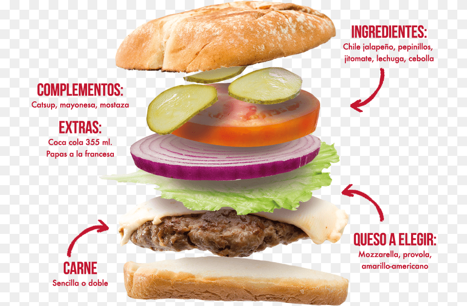 Ingredientes Bk Burger Shots, Food, Bread, Advertisement Free Png Download