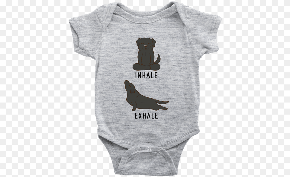 Inhale Exhale Labrador Retriever Baby Onesie Black Weiner Dog Baby Onesie, Clothing, T-shirt, Person Png Image