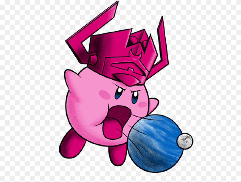 Inhaler Of Worlds Galactus Kirby Nintendo, People, Person, Purple, Animal Free Transparent Png