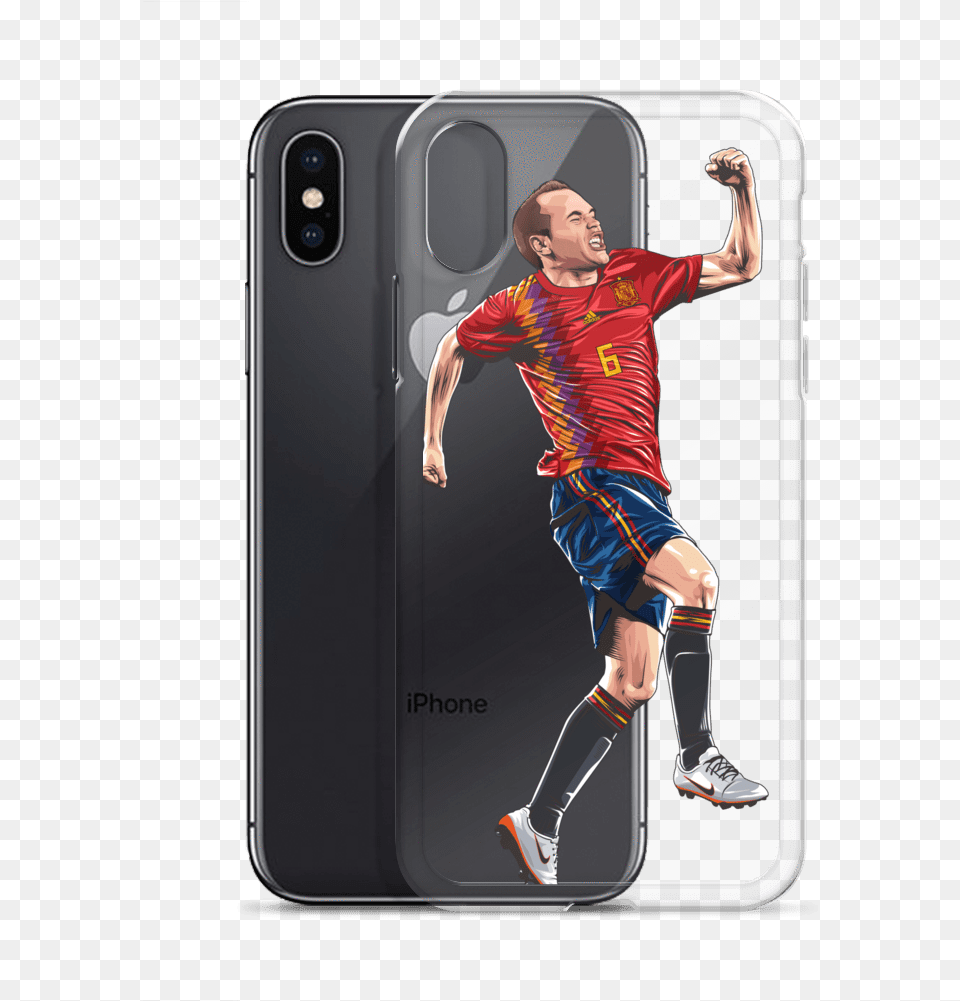 Iniesta Spain Phone Case Iphone, Clothing, Shorts, Electronics, Person Free Png
