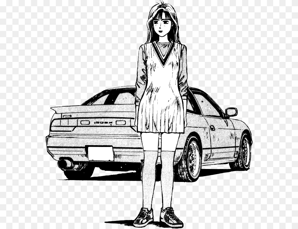Initial D Sileighty Manga Nissan Silvia Initial D Mako, Art, Person, Book, Publication Free Png Download