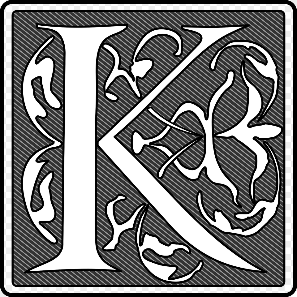 Initial Letter K Clipart, Text, Symbol, Emblem Png