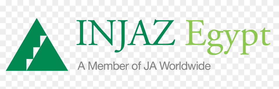 Injaz Egypt, Green, Triangle, Logo, Text Png Image