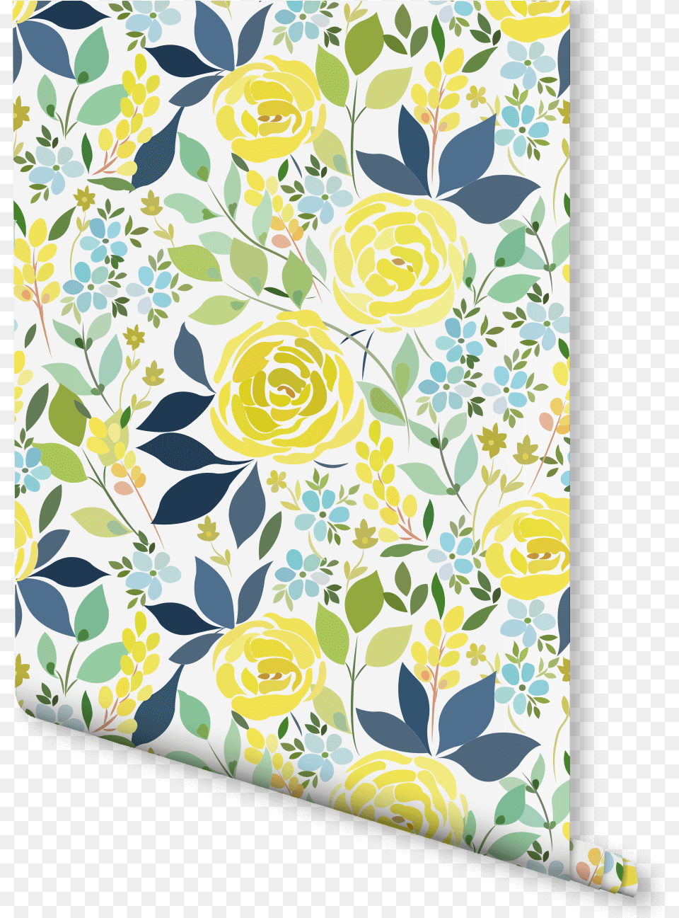 Inject A Bit Of Zest Into Your Home With This Floral Yellow And Turquoise Floral, Flower, Plant, Rose, Home Decor Png Image