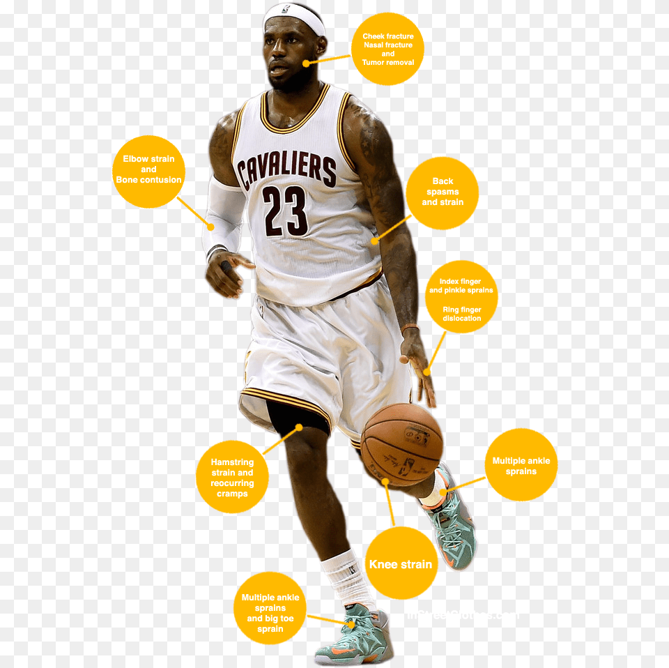 Injury History Of Lebron James Cleveland Cavaliers, Sphere, Shoe, Clothing, Footwear Png