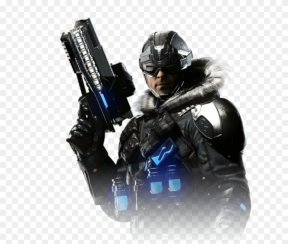 Injustice 2 Captain Cold Gun, Helmet, Adult, Male, Man Png