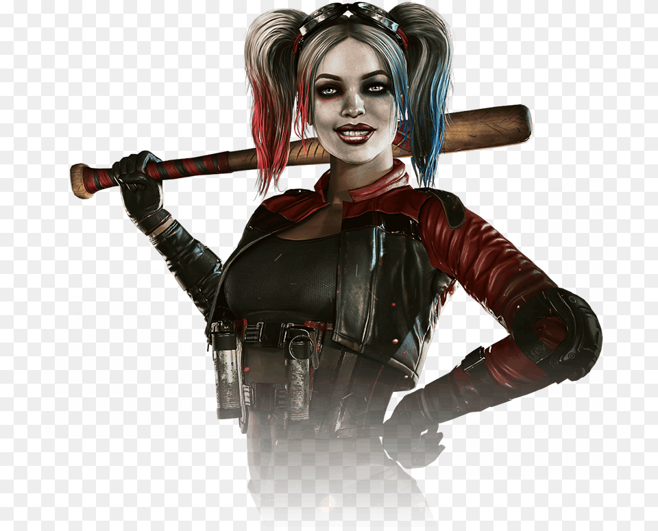 Injustice 2 Character Harley Quinn, Adult, Person, Jacket, Woman Free Png Download
