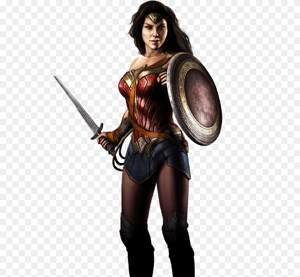 Injustice Gods Among Us Wonder Woman Wonder Woman Injustice 2 Comic, Adult, Weapon, Sword, Person Png
