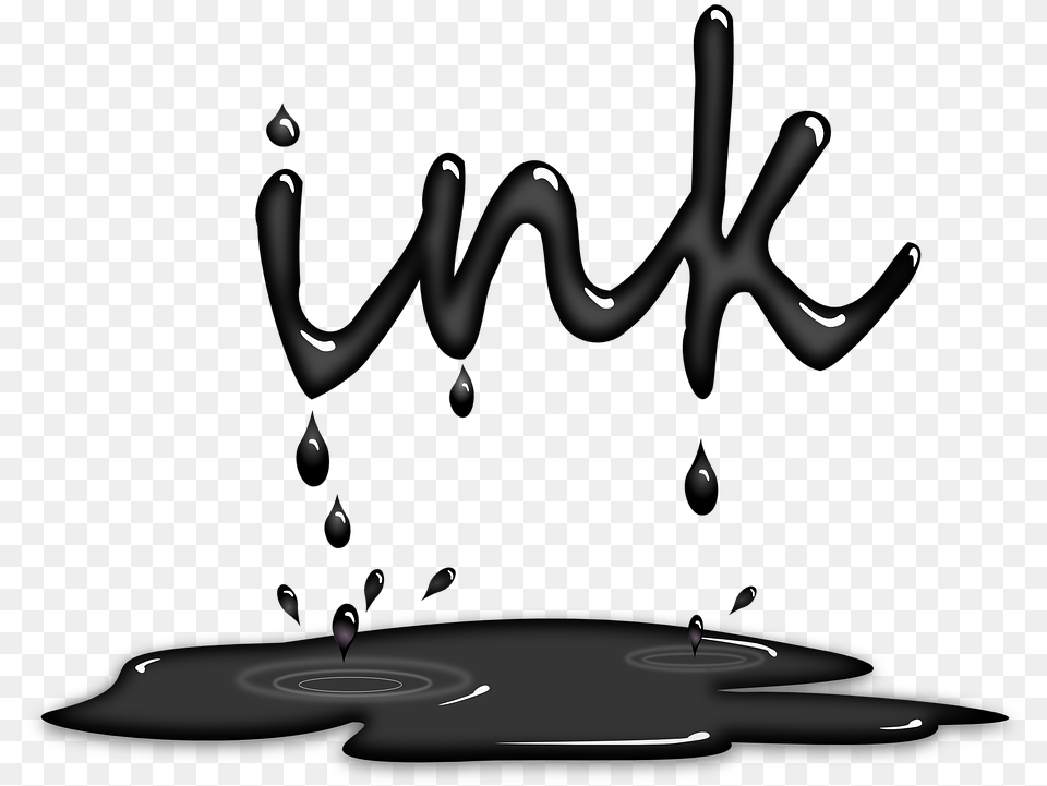 Ink Dripping 2 Dripping Paint Into Puddle, Cutlery, Fork, Art, Graphics Png Image