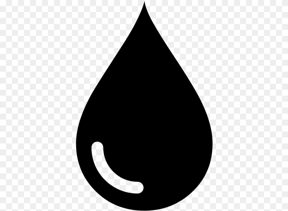 Ink Icon Clipart Vector Water Drop Shape, Gray Free Png