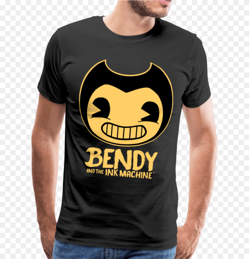 Ink Machine Logo T Bendy And The, Clothing, T-shirt, Adult, Male Png