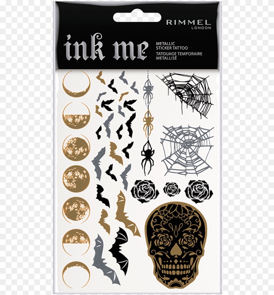 Ink Me Halloween Sticker Tattoos Rimmel, Rose, Flower, Plant, Book Png Image