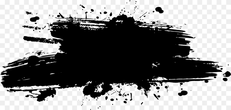 Ink Splash Black Paint Splash, Gray Png Image