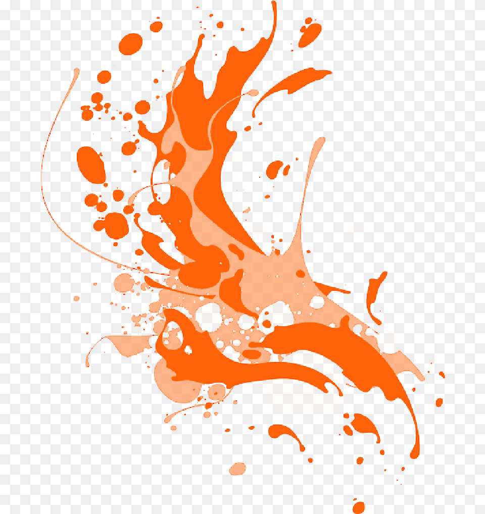 Ink Splash Green Paint Splash Transparent Orange Paint Splatter, Art, Graphics, Fire, Flame Png
