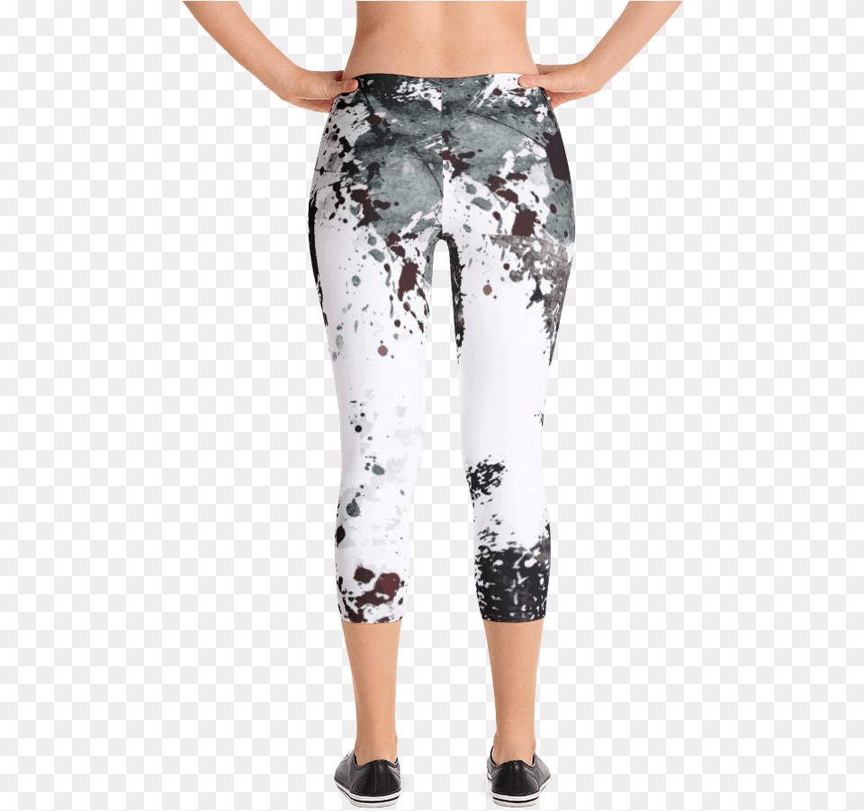 Ink Splatter Capri Leggings Capri Pants, Clothing, Hosiery, Tights, Adult Free Png Download