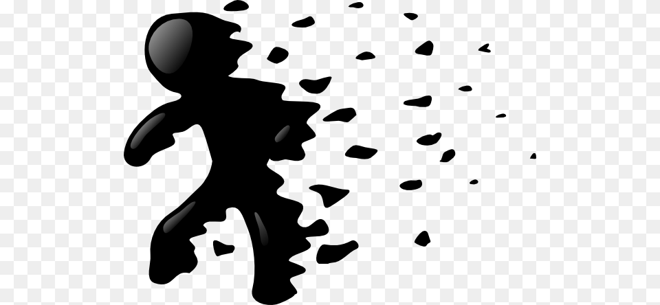 Ink Splattered Man Clip Art, Silhouette, Stencil, Baby, Person Png