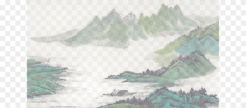 Ink Wash Painting Landscape Painting Shan Shui Shan Shui, Art, Sea, Outdoors, Nature Png