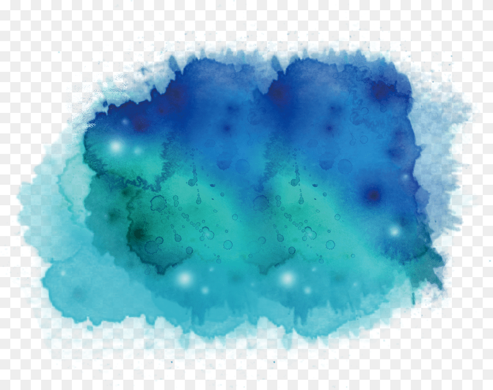 Ink Wash Painting Watercolor Painting Blue Teal Illustration Blue And Green Watercolour Free Png Download