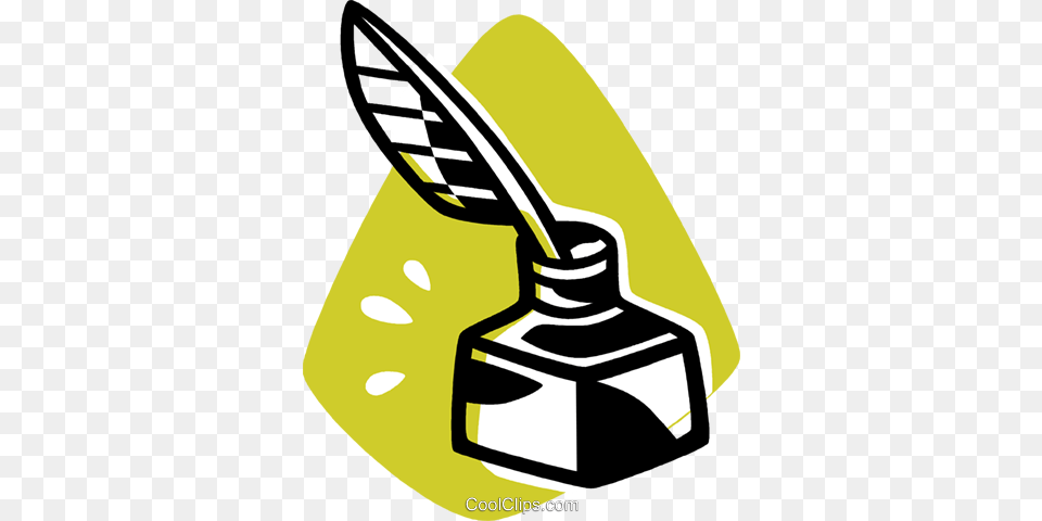 Ink Well And Quill Pen Royalty Vector Clip Art Illustration, Bottle, Ink Bottle Free Transparent Png