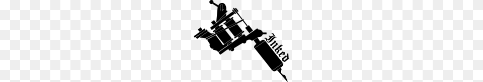 Inked Tattoo Gun, Gray Png Image