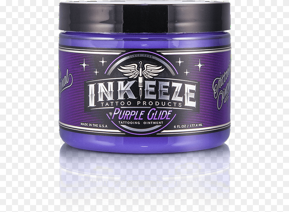 Inkeeze Purple Glide Tattoo Ointment Ink Eeze Purple Glide, Bottle, Aftershave, Can, Tin Png Image
